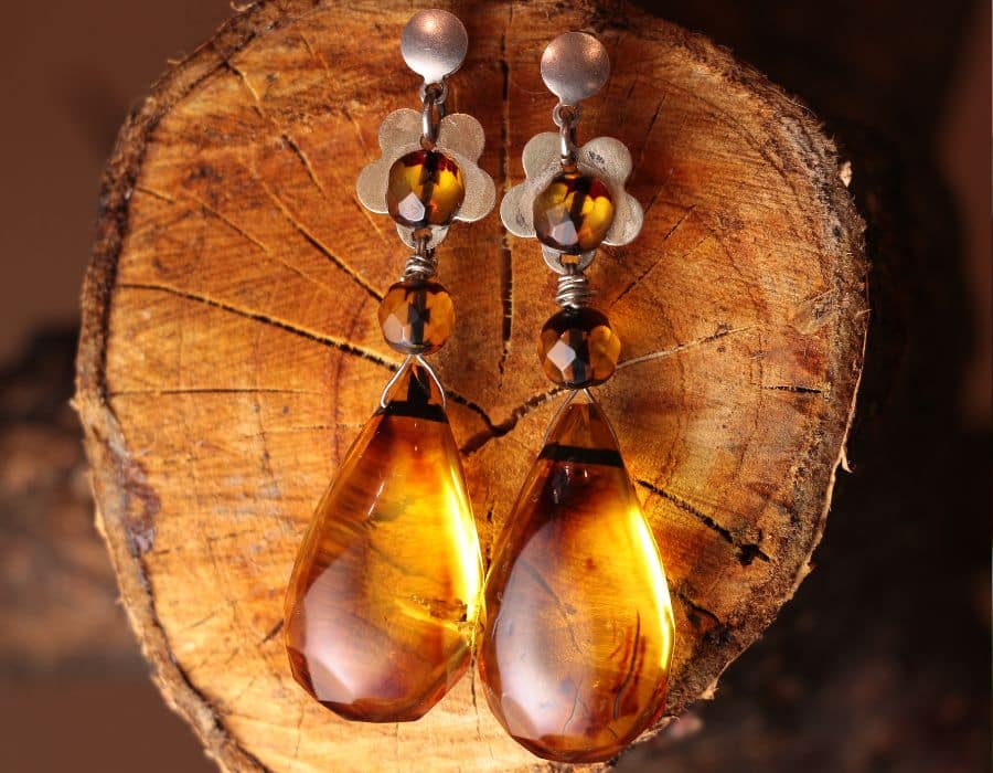 boucles oreilles arbre bois